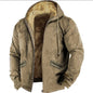 Fleece-lined Thick Winter Clothes Cotton-padded Coat Jacket Winter Men's Solid Color Hooded Sweater