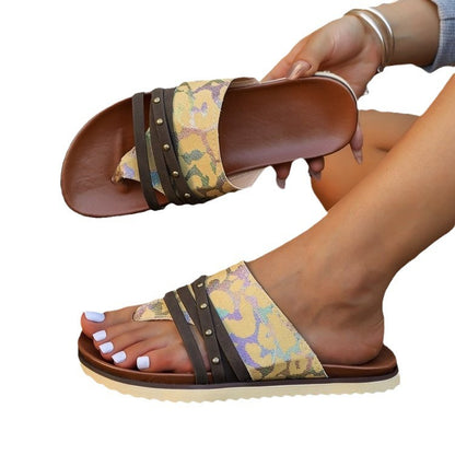 Leopard Print Beach Sandals Women's Casual Wish Fashion Roman Sandals