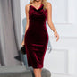 Women's Fashion Personalized Velvet Dress