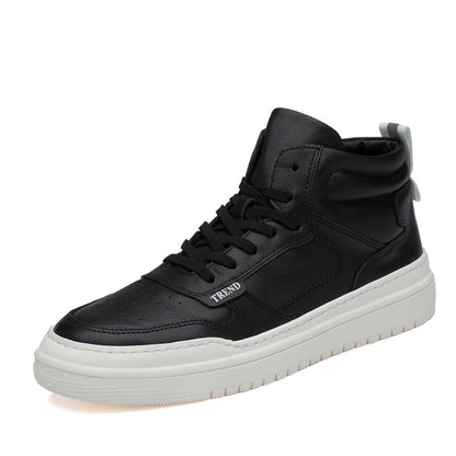 Men's Korean Trend High Top Sneakers Leather Sports